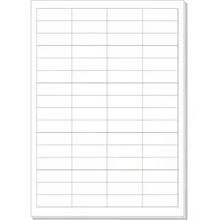 Etiketten 48,5x16,9 A4 Papier Weiß permanent klebend für Laser- und Tintenstrahldrucker 70 g/m2