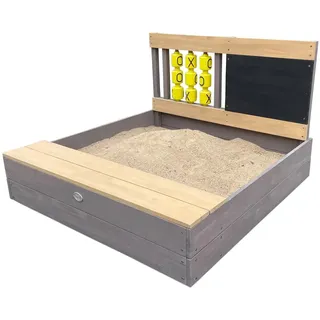 Axi Sandkasten Kitty mit Tic Tac Toe Grau/Braun
