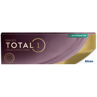 Dailies Total1 for Astigmatism Tageslinsen weich | 30 Stück | BC 8.6 mm | DIA 14.5 mm | CYL 0.75 | ACHSE 90 | -05.00 Dioptrien