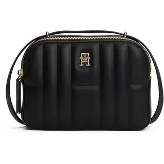 Tommy Hilfiger Umhängetasche »TH FEMININE CONV CAMERA BAG«, Damen Schultertasche, Minibag im trendigen Stepp-Design, schwarz