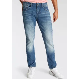 Slim-fit-Jeans PME LEGEND "Tailwheel PTR140", Herren, Gr. 32, Länge 32, blau (soft mid blau), Denim/Jeans, Obermaterial: 79% Baumwolle, 20% Polyester, 1% Elasthan, slim fit lang, Jeans Slim-fit-Jeans