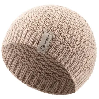 Sterntaler GOTS Strickmütze Waffel - Erstlingsmütze aus Baumwolle (Bio)- Unisex Babymütze mit Waffelstruktur - beige, Größe 43