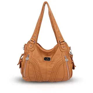 NICOLE & DORIS Damen Schultertasche Groß Hobo Tasche PU Leder Fashion Casual Handtasche Designer Tote Bag with Zipper
