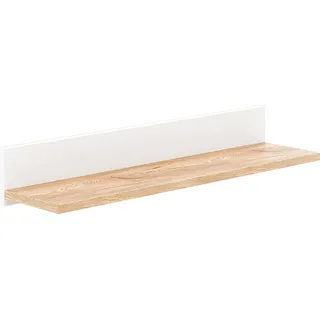 PAIDI Wandregal »YOLANDA in Weiß mit Eiche-Dekor, 90 cm Breite, Schweberegal« stabiles Hängeregal aus Holz, 20 Kg Tragkraft, Wandboard, weiß