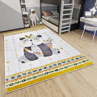 HANSE HOME Kinderteppich Adventures Panda«, rechteckig, 7 mm Höhe, Spielteppich, weich, Kinderzimmer, Kurzflor, Spielunterlage, Teppich Junge Mädchen für Spielzimmer, Jugendzimmer, Wohnzimmer - Creme, 160x235cm