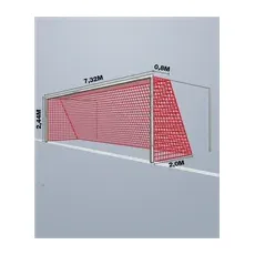 Cawila Tornetz 7,50x2,50m | Tiefe 0,8x2,0m | Maschenweite 12cm | Stärke 4mm | rot