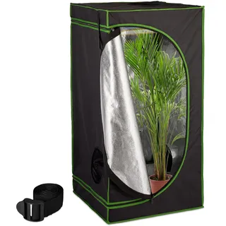 Relaxdays Growzelt 120 x 60 x 60 cm Schwarz