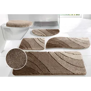 Badematte OTTO HOME "Josie, Badvorleger, Badezimmer Teppich" Gr. 2, beige (verlauf beige), H:20mm, Polyester, Badematten, Badematte, Badteppich, Badematten, rechteckig, rund & als 3-tlg. Set erhältlich, Topseller