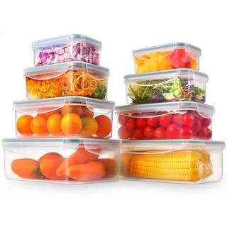 yashe Frischhaltedose transparent 1 l 8-teiliges Set