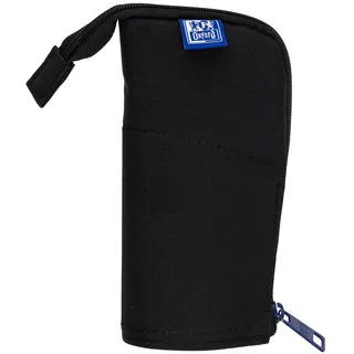 Oxford Federmäppchen Stand-Up Stiftehalter mit Reißverschluss, Stifte-Tasche, schwarz