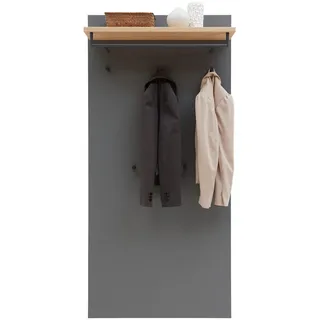 Dieter Knoll Garderobenpaneel , Grau, Eichefarben , Holz, Holzwerkstoff , Balkeneiche , furniert , 80x170x27 cm , Made in Germany , Aufhängemöglichkeit, Hutablage, Kleiderstange , Garderobe, Garderobenpaneele, Garderobenpaneele