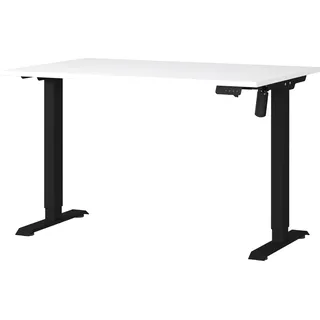 Germania Schreibtisch Boras elektrisch höhenverstellbar Weiß / Schwarz
