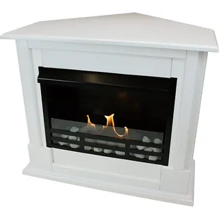 Gelkamin Ethanolkamin Kaminofen Eckkamin Apollo Deluxe Royal - Weiß - Weiß