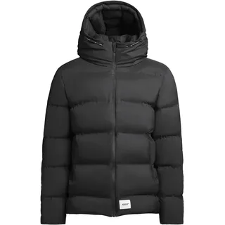 khujo Steppjacke "Steppjacke Silas2-YM" mit Kapuze Warme Herren Winterjacke mit großer Kapuze, schwarz