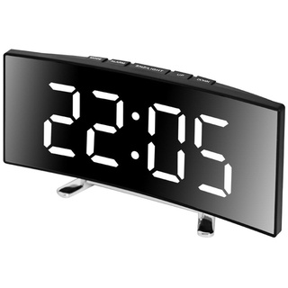 iSpchen Digitaler Wecker mit großem LED-Display Wecker Reisewecker Schlummerfunktion Lichtsteuerung intelligenter Home Office Funk-Wecker autom für Schlafzimmer Wohnzimmer kreativ Weiß