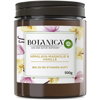 Botanica by Air Wick Duftkerze – Duft: Himalaya-Magnolie und Vanille – Nachhaltig hergestellt mit natürlichen Inhaltsstoffen – 1 x 500 g Kerze im Glas