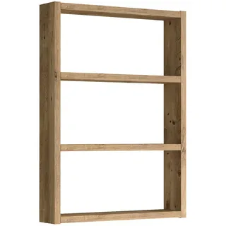 [en.casa] Küchenregal Wandregal 60 x 43 x 9 cm Eiche rustikal