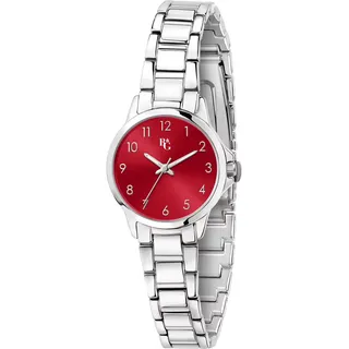 Damenuhr B&g Zifferblatt Rot Nur Zeit Etui 28 MM