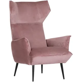 Carryhome Ohrensessel , Rosa , Textil , 83x110x92 cm , Wohnzimmer, Sessel, Ohrensessel