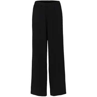 Selected Damen Weit Geschnittene Stoffhose Schlupf Marlene Hose Culotte Palazzo Pants SLFTINNI-Relaxed, Farben:Schwarz-2, Größe:36W / 30L, Z-Länge:L30