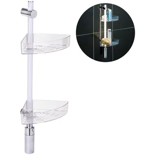 Avilia Eckregal für Dusche - Duschregal mit LED-Beleuchtung, 74 cm, transparent