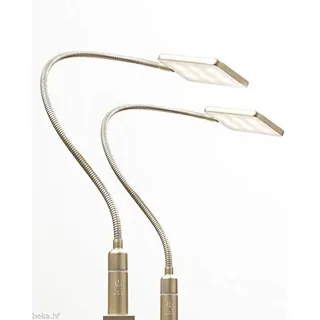 kalb Material für Möbel 4W LED Bettleuchte Leseleuchte Flexleuchte Nachttischlampe Bettlampe Leselampe, Auswahl:2er Set messing matt