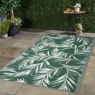 Atout Ciel Outdoor-Teppich, Motiv Palme, 120 x 180 cm, Grün