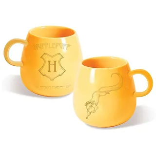 Harry Potter Becher (Hufflepuff Design) in Geschenkbox, 315ml - Offizielles Lizenzprodukt