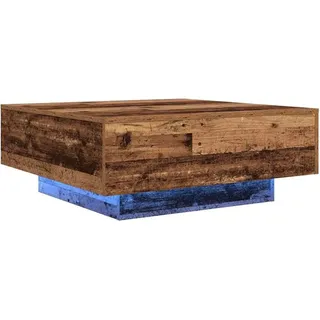 vidaXL Couchtisch Altes Holz und Blau 80 x 80 x 31 cm Holzwerkstoff - Braun