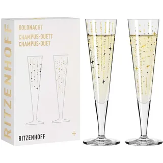 Ritzenhoff & Breker RITZENHOFF Champagnerglas-Set GOLDNACHT CHAMPUS DUETT H24 Inhalt 205 ml 2 Stück