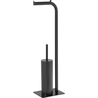 baliv WC-Buerstengarnitur ST-6875 mit Papierhalter schwarz