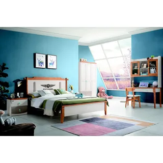 Garnitur Set Bett Nachttisch Kommode Design Schlafzimmer 5 tlg. Komplette Neu - Grau