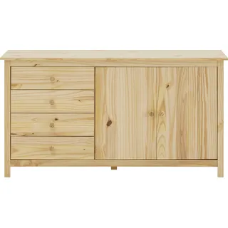 Home affaire Sideboard »Chur«, Kommode aus Massivholz Kiefer, beige