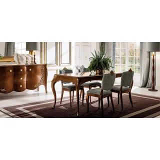 Tisch Echtes Holz Klassische Barock Antik Stil Esstisch Tische Echtes Holz Neu - Braun