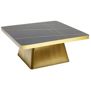 Kare Couchtisch Miler, Gold, 80x80cm,