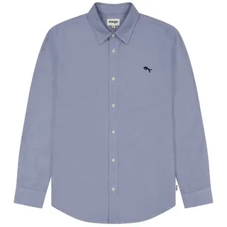Wrangler 112350481 Langarmhemd - Oxford Blue - 2XL
