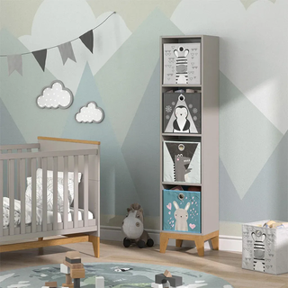 VitaliSpa Kinderregal Malia Cashmere/Artisan 35.2 x 159.5 cm , Kaschmir, Hellgrau , Holzwerkstoff , 4 Fächer , Rechteckig , 35.2x159.5x30 cm , Babymöbel & Kindermöbel, Babyzimmer, Babyregale & Kinderregale