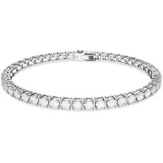 Swarovski Matrix Tennis Armband, Weiß Rhodiniert 16 cm
