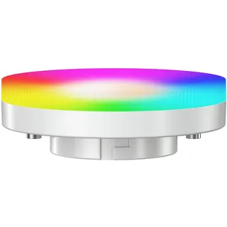 ledscom.de GX53 LED RGB Leuchtmittel, warmweiß - kaltweiß (2900-6100 K), 6,6 W, 670lm, 107°, Smart Home, WLAN, Alexa, matt