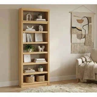 Bücherregal OTTO HOME "Soeren Regal B/T/H: 80/29/220 cm", natur, B:80cm H:220cm T:29cm, Massivholz, Regale, Bücherregal, 7 offene Fächer, massive Kiefer, FSC-zertifiziert