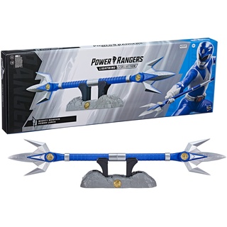 Power Rangers Lightning Collection Mighty Morphin Blauer Ranger Power-Lanze Rollenspiel MMPR Cosplay Sammlerobjekt, Multi, F51565L0