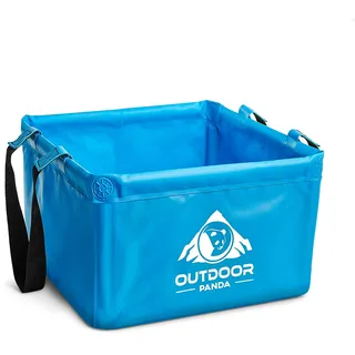 Outdoor Panda Faltschüssel 15L | Faltbare Spülschüssel Camping | Faltbarer Eimer aus Planen Gewebe | Waschschüssel Plastik | Schüssel Groß | Eckig | Blau
