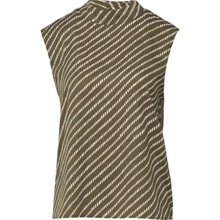 Comma, Blusentop Schwarz/Khaki 40
