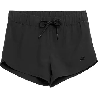 4F Damen Shorts schnelltrocknende Kurze Hose Badeshorts Badehose Trekking Sommer Meer (XL) - Schwarz
