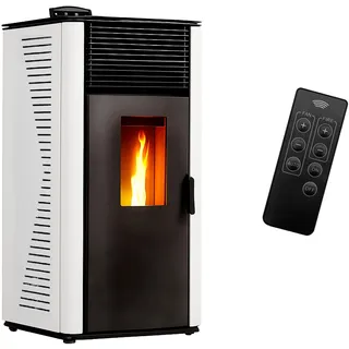 Luft- Pelletofen Anita 12 kW Sannover Weiß - Weiß