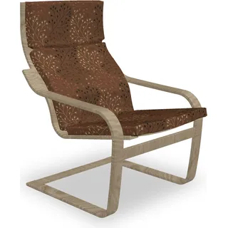 ABAKUHAUS Zimt Poäng Sessel Polster, Herbst-Punkte-Erdtöne, Sitzkissen mit Stuhlkissen mit Hakenschlaufe und Reißverschluss, Pale Redwood Multicolor - Rot