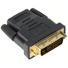 mumbi HDMI auf DVI Adapter - vergoldet + Zertifiziert - DVI-D Stecker (24+1) auf HDMI Buchse (19pol) Adapter/Full HD 1080p