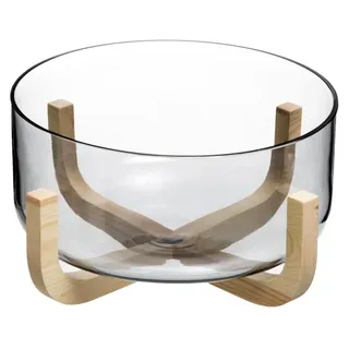 Secret de Gourmet - Salatschüssel glas arha d 24 - Transparent, Braun