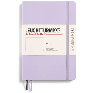 Leuchtturm1917 365496 Notizbuch Medium (A5), Softcover, 123 nummerierte Seiten, Lilac, blanko
