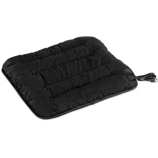 Navaris Heizkissen Wärmekissen - 45 x 45 x 3,5 cm - 3 Heizstufen - Heizmatte mit USB-Anschluss - beheizbares Kissen elektrisch - Schwarz